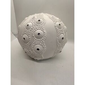 Translucent Porcelain Sea Urchin Lamp Shade Coastal Sculptural 6"
